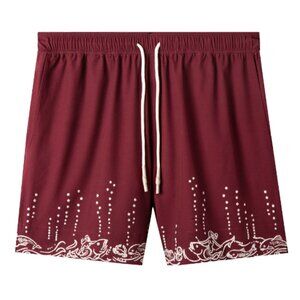 Tombolo Fruits de Mer Swim Trunks - Burgundy, Size Medium